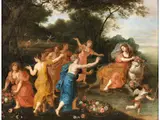 Der Raub der Europa by Abraham Govaerts, 1589 Antwerpen – 1620 und Hendrick van Balen, 1575 Antwerpen – 1632, oil, sold Mar 2023