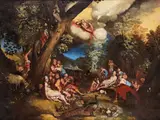 Das Goldene Zeitalter by Abraham Bloemaert, oil on canvas, offered Dec 2023