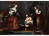 Die Auffindung des Moses by Pasquale Ottini, oil, offered Mar 2023