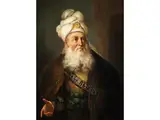 Bildnis Eines Propheten by Rembrandt Harmensz van Rijn, oil on panel, sold Sep 2024