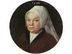 Bildnis Einer Älteren Frau mit Weisser Haube by Marten van Cleve, oil, sold Jun 2023