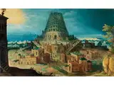 Der Turmbau zu Babel by Hendrick van Cleve, oil on panel, sold Dec 2015