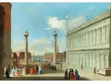 Blick auf die Piazzetta san Marco in Venedig by Johan Richter, oil on canvas, offered Mar 2026