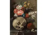 Vanitas Stillleben by Ludovico Stern, oil on canvas, offered Dec 2023