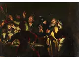 Die Verleumdung des Petrus by Gerard Seghers, oil on copper, offered Mar 2024