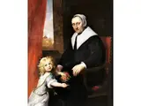 Doppelportrait mit Frau und Mädchen by Jürgen Ovens, oil on canvas, offered Sep 2022