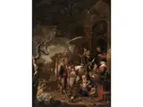 Der Quacksalber by Gerrit Dou, oil on canvas, sold Mar 2023