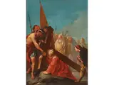 Jesus by Giustino Menescardi, oil on canvas, sold Mar 2023