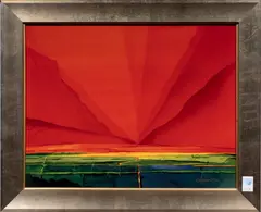 Red Landscape by Douglas Owen, 2005, giclee print, sold May 2024