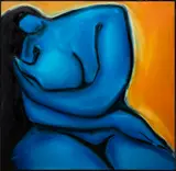 Blu by Lori Koprowski, 2005, acrylic on canvas, sold May 2024