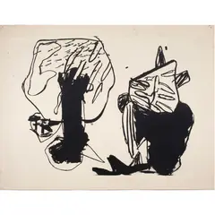 Untitled by Judith Linhares, 1963, lithograph, sold May 2024