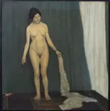 Standing Female Nude by George Kenneth Hartwell, circa 1912, Oil on Canvas, sold Sep 2025