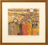 Le Magasin de Nouveautes" or "Le Bon Marche by Alexandre Lunois, 1902, Lithograph in Colors, sold Sep 2025