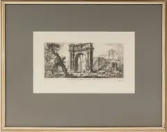 Arco di Pola in Istria vicino alla Porta" [Pula Arch in Istria Near the Gate] by Giovanni Battista Piranesi, Etching on Wove Paper, sold Sep 2025