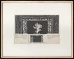 Fireplace (Plate 19) by Giovanni Battista Piranesi, Engraving, sold Sep 2025