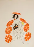 Kabuki: Musume by Al Hirschfeld, circa 1976, Lithograph in Colors on Paper, sold Sep 2025
