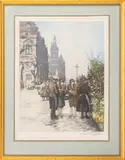 Marche aux Fleurs by Manuel Robbe, Etching and Aquatint in Colors, sold Sep 2025