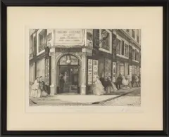 Siege de La Societe des Aqua-Fortistes by Adolphe Martial, Etching, sold Sep 2025