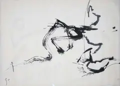 Untitled by Li Yuanjia, ink on paper, offered May 2022