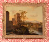 A town on a river, with ruins Oil on canvas 66 x 82cm (25 x 32¼ in.) Provenance: Sale, Sotheby's Olympia, 9 July 2002, Lot 374 by Jan Gabrielsz Sonjé, Oil on canvas, offered May 2019