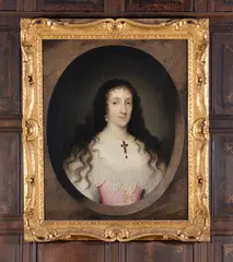 Portrait of Lady Ann Clifford by Cornelis Janssens van Ceulen, 1631, Oil on panel, feigned oval, in a carved frame, sold May 2019
