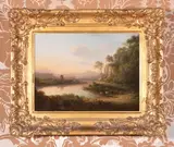 A view of Richmond Bridge by Jane Nasmyth, Oil on panel, offered May 2019