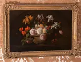 Still life of flowers in a vase by Jakob Bogdani, Oil on canvas, in a carved frame, offered May 2019