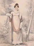 Portrait of a lady leaning on a pillar by Richard Cosway, Pencil and watercolour heightened with white, on two sheets, sold May 2019