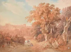 Bothwell Castle by Hugh William Williams, 1810, Pencil and watercolour heightened with white, sold May 2019