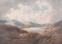 Derwentwater and Bassenwater by Amos Green, Pencil and watercolour Each, sold May 2019