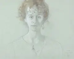 Odette by John Ward, Pencil heightened with white, offered May 2019
