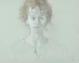 Odette by John Ward, Pencil heightened with white, offered May 2019
