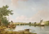 The River Medina at Newport, Isle of Wight Oil on canvas Signed and dated 1848 lower left 70 x 102cm (27½ x 40 in.) by Alfred Vickers Senior, 1848, Oil on canvas, offered May 2019