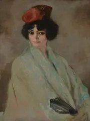The Red Hat by Gerald Kelly, Oil on canvas, sold May 2019