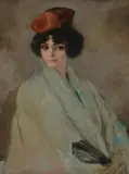 The Red Hat by Gerald Kelly, Oil on canvas, sold May 2019