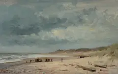The Beach near Winterton by Edward Seago, Oil on board, sold May 2019
