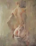 Nude study Oil on canvas Signed with initials lower right 50 x 41cm (19½ x 16 in.) λ Indicates that this lot may be subject to Droit de Suite royalty charges by Luis Morris, Oil on canvas, sold May 2019