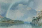 Ben Venue - Shine and Shower by John Adam Houston, Watercolour with bodycolour, sold May 2019