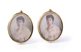 Portrait of Lady Lawley by Kate Harris, 1901, Watercolour on ivory Intialled and dated, sold May 2019