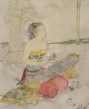 The Xylophone Player Watercolour by Elyse Ashe Lord, Watercolour, pencil and wash on tracing paper, sold May 2019