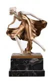Spring Dancer, an Art Deco cold painted bronze and ivory figure by Ferdinand Preiss, bronze and ivory, sold Apr 2019