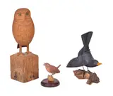 Comprising: a wren by Alan Emmett, sculpture, sold Apr 2019