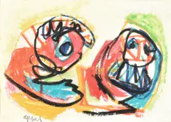 Untitled by Karel Appel, Oil on canvas, sold Apr 2019