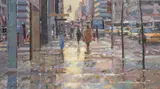 Manhattan Reflections Oil on canvas Signed lower left 51 x 91.5cm (20 x 36 in.) λ Indicates that this lot may be subject to Droit de Suite royalty charges by Bruce Yardley, Oil on canvas, offered Apr 2019