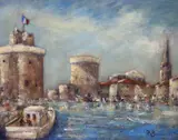 Le Vieux Port by Paul Beauvais, oil on board, sold Jun 2021