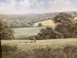 Horse in a landscape by Allan Morgan, oil on canvas, sold Jun 2021