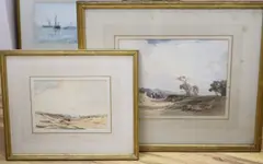 Road Widening, Sussex' and 'A Chalk Cutting by Charles Harrington, Chalk Cutting', signed, sold Jun 2021