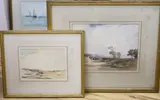 Road Widening, Sussex' and 'A Chalk Cutting by Charles Harrington, Chalk Cutting', signed, sold Jun 2021
