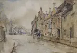 Street scene by Alfred George Webster, watercolour, offered Jun 2021