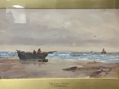Euihen Sands by Thomas Bush Hardy, 1879, watercolor, sold Jun 2021